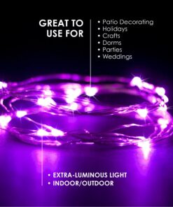RTGS Products 30 LEDs Lights Indoor and Outdoor 9.5 Feet String Lights, Fairy Lights Battery Powered for Patio, Bedroom, Holiday Decor, etc (Pink) Pink 25 81yT2eGKkeL