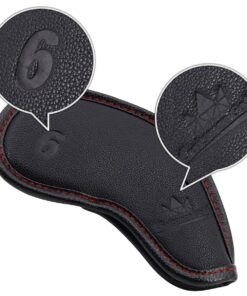 Alternative view of Craftsman Golf 9pcs/Set Black Golf Club Iron Headcovers Set for Ping Callaway Mizuno Taylomade Etc. Also 1 pc #2 or L Cover 1set 9pcs velcro closure