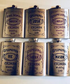 Gifts-Infinity 8 oz Hip Stainless Flask Set of 6 with Funnel 17 81yV1FOH7L