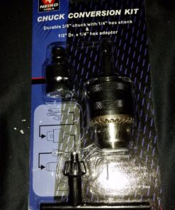 NEIKO 20754A 3/8” Drill Chuck Adapter | Chuck Drill for Impact Drivers with 1/4 Inch Quick Change Shank | Drill Converter Includes 1/2-Inch Adapter for Impact Guns | Hex to Chuck Drill Bit Adapter Hex to Chuck Adapter Keyed 30 81yVelFGHjL