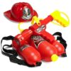Prextex Fireman Backpack Water Guns for Kids w/Fire Hat | Water Toys Big Water Gun | Super Fast Squirt Water Blaster| All Ages Kids & Adults | Play Range Water Gun for Pool Party Favors Includes fireman hat 32 81yWSIkGaeL