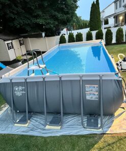 INTEX 26367EH Ultra XTR Deluxe Rectangular Above Ground Swimming Pool Set: 24ft x 12ft x 52in – Includes 2100 GPH Sand Filter Pump – Saltwater System – SuperTough Puncture & Rust Resistant 24FT x 12FT x X 52IN with Sand Filter Pump & Saltwater System 54 81yWzktg11L