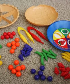 Learning Resources Super Sorting Pie - 68 Pieces, Ages 3+ Toddler Fine Motor Toy, Preschool Learning Games, Develops Counting and Color Recognition, Pretend Play Food, Kids Tweezers 32 81yX1Hv402L