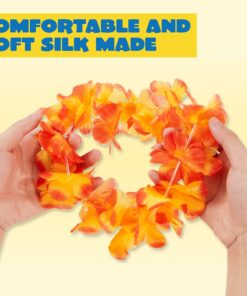 Alternative view of Joyin Toy 36 Counts Hawaiian Leis Bulk, Tropical Flower Lei Hawaiian Lei Beach Hawaii Luau Party Favors Decoration Birthday Party Supplies(3 Dozen)