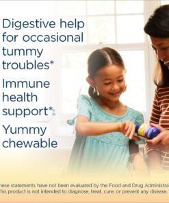 Renew Life Kids Chewable Probiotic Tablets, Daily Supplement Supports Digestive and Immune Health, Berry-licious Flavor, Dairy, Soy and gluten-free, 3 Billion CFU, 30 Count 30 Count (Pack of 1) 24 81yXqLyfT5L