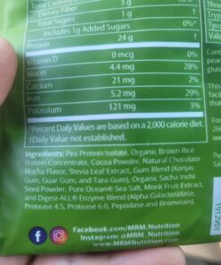MRM Nutrition Veggie Elite Performance Protein | Chocolate Mocha Flavored| Plant-Based Protein| Easy to Digest | with BCAAs| Vegan + Gluten-Free | Clinically Tested| Digestive enzymes | 30 Servings 30 Servings (Pack of 1) 19 81yYeNp3w6L