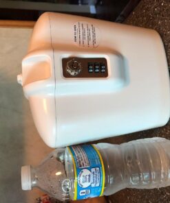 SAFEGO Portable Indoor/Outdoor Lock Box Safe with Key and Combination Access (White) White 51 81yZnK3CCmL