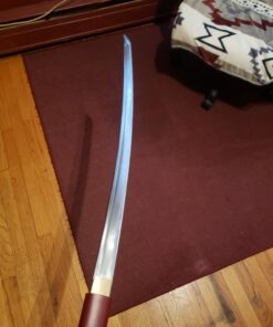 MAKOTO Handmade Sharp Samurai Shirasaya Sword Rosewood Burgundy Red Scabbard Saya 51 81yatKP 1rL