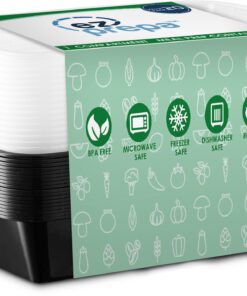 Ez Prepa [15 Pack 28oz Single Compartment Meal Prep Containers with Lids - Food Storage Containers Bento Box, Lunch Containers, Microwavable, Freezer, and Dishwasher Safe, Food Containers 19 81yayP 4DxL