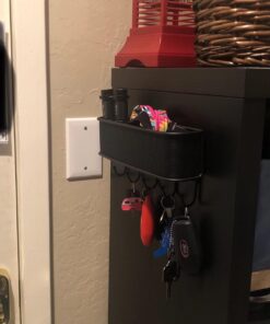 iDesign Twillo Steel Wall Mount Mail and Key Rack - 10.5" x 2.5" x 4.5", Matte Black Size: 10.5" x 2.5" x 4.5" 25 81yb3KDtW0L