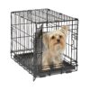 MidWest Homes for Pets Newly Enhanced Single Door iCrate Dog Crate, Includes Leak-Proof Pan, Floor Protecting Feet , Divider Panel & New Patented Features XX-Small - 18" L x 12" W x 14" H 9 81ybFoDApvL