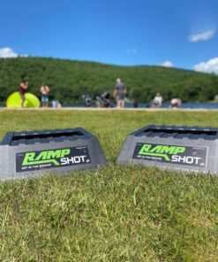 RampShot Standard Set - Game for The Backyard, Beach, Park, Indoors - Portable and Easy to Carry Includes 4 Balls, Stickers and Rule Book 17 81ybLmyg3JL