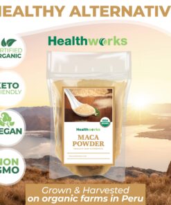Healthworks Maca Powder Raw (16 Ounces / 1 Pound) | Certified Organic Flour Use | Keto, Vegan & Non-GMO | Premium Peruvian Origin | Breakfast, Smoothies, Baking & Coffee | Antioxidant Superfood 22 81yc7tvxkzL 1