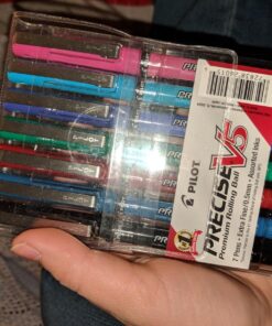 Pilot, Precise V5, Capped Liquid Ink Rolling Ball Pens, Extra Fine Point 0.5 mm, Assorted Colors, Pack of 7 33 81ycB8oZceL