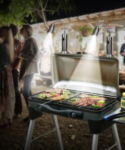 IMAGE Magnetic Ultra-Bright Barbecue Grill Light with Super Bright LED Lights, Magnetic Base Flexible Gooseneck BBQ Light for Grilling,Adjustable Any Gas,Charcoal,Electric Grill White- 1 Pair 34 81ygG6jJOOL