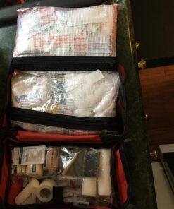 First Aid Kit – 291 Pieces of First Aid Supplies | Hospital Grade Medical Supplies for Emergency and Survival Situations | Ideal for Car, Trucks, Camping, Hiking, Travel, Office, Sports, Pets, Hunting, Home 291 Piece - Bag 62 81yhETvfbL