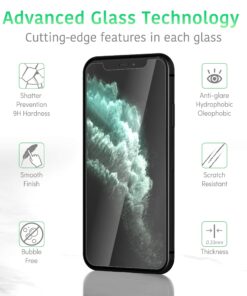 Alternative view of TALK WORKS Tempered Glass Screen Protector for iPhone 11 Pro/XS/X - Case Compatible, Anti-Glare, Shatter & Crack Proof, Ultra Thin (Pack of 3) Without Installation Tray