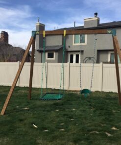 Eastern Jungle Gym Easy 1-2-3 A-Frame 2 Brackets for Swing Set with All Mounting Hardware, Green 2 A-Frame Swing Set Brackets 39 81ykKsnJzL