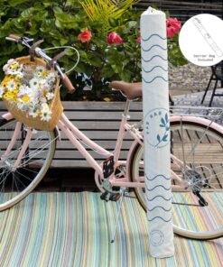 Fab Habitat Outdoor Rug - Waterproof, Fade Resistant, Crease-Free - Premium Recycled Plastic - Striped - Large Patio, Deck, Sunroom, Camping, RV - Cancun - Turquoise & Moss Green - 6 x 9 ft 6' x 9' Rectangular 28 81ykZvSOFRL 1