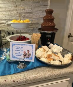 Nostalgia 3 Tier Electric Chocolate Fondue Fountain Machine for Parties - Melts Cheese, Queso, Candy, and Liqueur - Dip Strawberries, Apple Wedges, Vegetables, and More - 24-Ounce - Black, Small Black Chocolate Fountain 12 81ynnz1rXyL