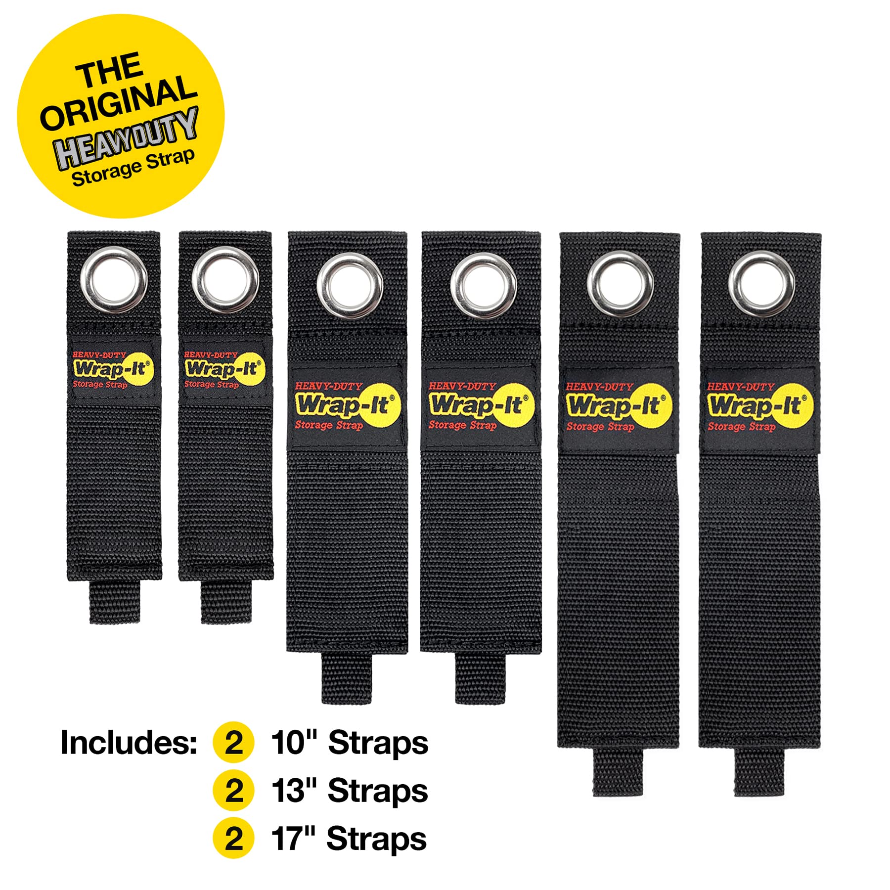 Heavy-Duty Wrap-It Storage Straps (Assorted 6 Pack) - Extension Cord Holder, Stocking Stuffers for Men, RV Accessories, Workshop and Garage Organizers and Storage Assorted 6-Pack Black 3 Heavy-Duty Wrap-It Storage Straps (Assorted 6 Pack) - Extension Cord Holder, Stocking Stuffers for Men, RV Accessories, Workshop and Garage Organizers and Storage Assorted 6-Pack Black - Image 3