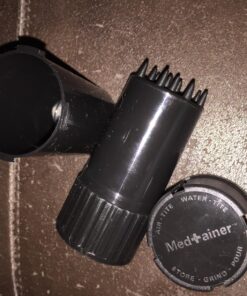 MedTainer Storage Container w/Built-In Grinder - Black 12 81yoITI9RSL