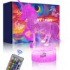 Nice Dream Unicorn Night Light for Kids, 3D Night Lamp, 16 Colors Changes with Remote Control, Room Decor, Christmas Gifts for Children Girls 02-Unicorn 48 81ypocFwyNL