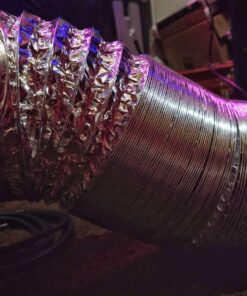 VIVOSUN 2-Pack 6 Inch 8 Feet Non-Insulated Flex Air Aluminum Ducting Dryer Vent Hose for HVAC Ventilation, 4 Clamps Included 6" x 8FT 40 81yq1zaWVL