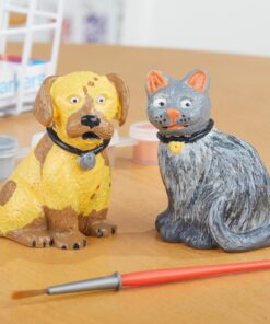 Melissa & Doug Created by Me! Pet Figurines Craft Kit (Resin Dog and Cat, 6 Paints, Paintbrush) Pets 19 81yruPIWIYL