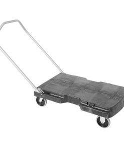 Rubbermaid Commercial Products Convertible Folding Utility Dolly/Cart/Platform Truck with wheels, FG440100BLA, 500 lbs Capacity, Black Triple Trolly 5" Casters 22 81ytEYuxDQL