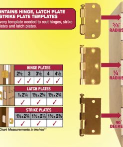 Milescraft 1213 Hinge Mate 300 - Complete Door Hinge Installation Kit with Latch & Strike Plate Templates. For use on Doors and Jambs 1 Pack 39 81ywjGG9 XL 2