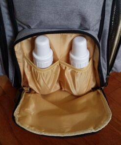 Mancro Diaper Bag Backpack, Large Multifunction Waterproof Travel Baby Changing Bag for Dad Mom with 4 Insulated Pockets and Stroller Straps, Maternity Baby Bag for Boys Girls, Grey Austere Grey 78 81yxEejuUZL