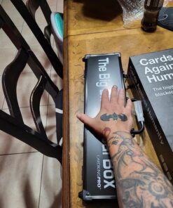 The Big Black Metal Box, Compatible With Cards Against Humanity, Magic The Gathering, MTG, (Game Not Included) | Includes 8 Dividers | (Long Version) Fits up to 1400 Loose Unsleeved Cards The Big Black Metal Box 26 81yz9wCkcyL