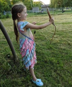 Adventure Awaits - 2-Pack Handmade Wooden Bow and Arrow Set - 20 Wood Arrows and 2 Quivers - for Outdoor Play 27 81yzl6wM9jL