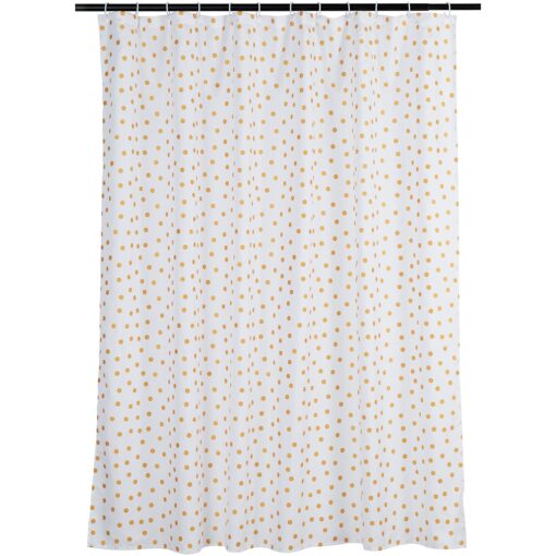 Amazon Basics Bathroom Shower Curtain - Gold Polka Dot, 72 Inch