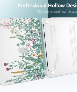 DONGKE for MacBook Air 13 Inch Case 2021 2020 2019 2018 Release Model A2337 M1 A2179 A1932, Frosted Matte Clear Hard Shell Cover for MacBook Air 13" with Retina Display & Touch ID - Garden Floral 27 81z0HB4vAtL