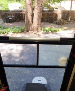 Camco Camper/RV Screen Door Cross Bar | Protects the Screen Door & Allows for Easier Exit from Travel Trailer | Adjusts from 21-5/8-Inches to 28-5/8-Inches (42183) Black Standard 33 81z13QTcYwL 1