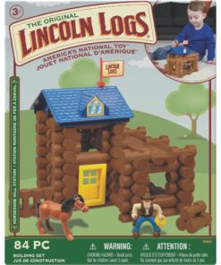 LINCOLN LOGS-Horseshoe Hill Station-83 Pieces-Real Wood Logs - Ages 3+ - Best Retro Building Gift Set for Boys/Girls – Creative Construction Engineering – Top Blocks Game Kit - Preschool Education Toy 18 81z1lqth0zL