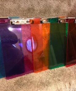 Trade Quest Plastic Clipboard Transparent Color Letter Size Low Profile Clip (Pack of 6) (Assorted) Assorted 26 81z1nh2wdQL