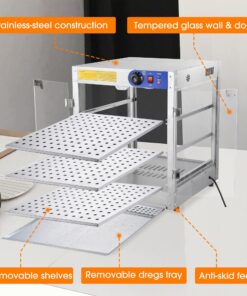 WeChef 3-Tier Commercial Food Warmer Display Pizza Warmer Countertop Pastry Warmer for Restaurant Cafe Buffet 20x20x24 20" Length - 3 Tier 21 81z1xro o9L