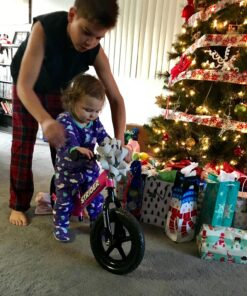 Strider 12” Classic Bike - No Pedal Balance Bicycle for Kids 18 Months to 3 Years - Includes Built-In Footrest, Handlebar Grips & Flat-Free Tires Pink 30 81z5LZhibZL