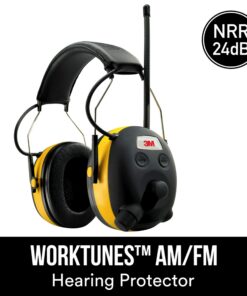 Alternative view of 3M WorkTunes Hearing Protector with AM/FM Radio, NRR 24 dB,Black/Yellow