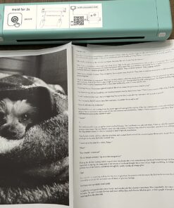 Phomemo M08F Portable Printer, 8.5'' x 11'' US Letter Mobile Compact Printer, Bluetooth Thermal Printer for Study, DIY Creation, Travel, List, Home, Gift, School, Office, Cyan Green & White 54 81z6mCBbaqL