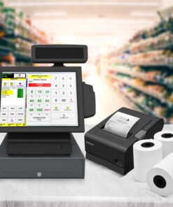 Thermal Printer Receipt Paper Rolls 3 1/8 x 230 for Clover Station Pro Cash Registers and All POS Cash Registers Star Micronics BPA Free (32 Pack) 32 Rolls 3-1/8" x 230' 17 81z6vCGL9sL