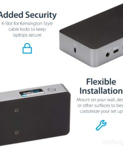 StarTech.com USB-C & USB-A Dock - Hybrid Universal Laptop Docking Station with Dual Monitor 4K60Hz HDMI & DisplayPort - USB 3.1 Gen 1 Hub, GbE - 60W Power Delivery - Windows, Mac & Chrome (DK30C2DPPD) 17 81z75fFUnhL