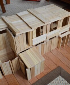 KEVA Structures 200 Wood Building Planks Set - Building Toy Includes 200 Wooden Blocks and Idea Book - Ages 5 and Up 32 81z7BY7IYfL