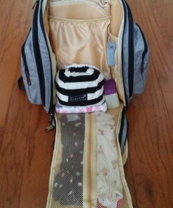 Mancro Diaper Bag Backpack, Large Multifunction Waterproof Travel Baby Changing Bag for Dad Mom with 4 Insulated Pockets and Stroller Straps, Maternity Baby Bag for Boys Girls, Grey Austere Grey 79 81zAbvgn3SL