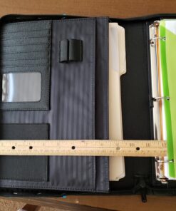 Case-it Executive Zippered Padfolio with Removable 3-Ring Binder and Letter Size Writing Pad, Black (PAD-40) Single PAD-40 63 81zCFPvdNAL