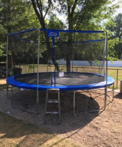 SkyBound Replacement Trampoline Mat, Fits 15ft Frames w/Spring Tool and Durable V-Rings, Bounce Safely with Extra Rows of Stitching - Jumping Mat for 15ft Round Trampoline - Fit 96 Springs & 6.5-7" 159" Wide | 96 Rings | Fits 7" Springs 40 81zD vIvcfL