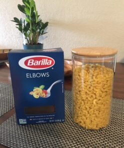 ComSaf Airtight Canisters for Bulk Food Storage Set of 3-17/22/43oz, BPA Free High Borosilicate Glass Cookies Jar with Bamboo Lid, Cylinder Cereal Container with Sealing 17oz/22oz/43oz 47 81zDnBEcwLL